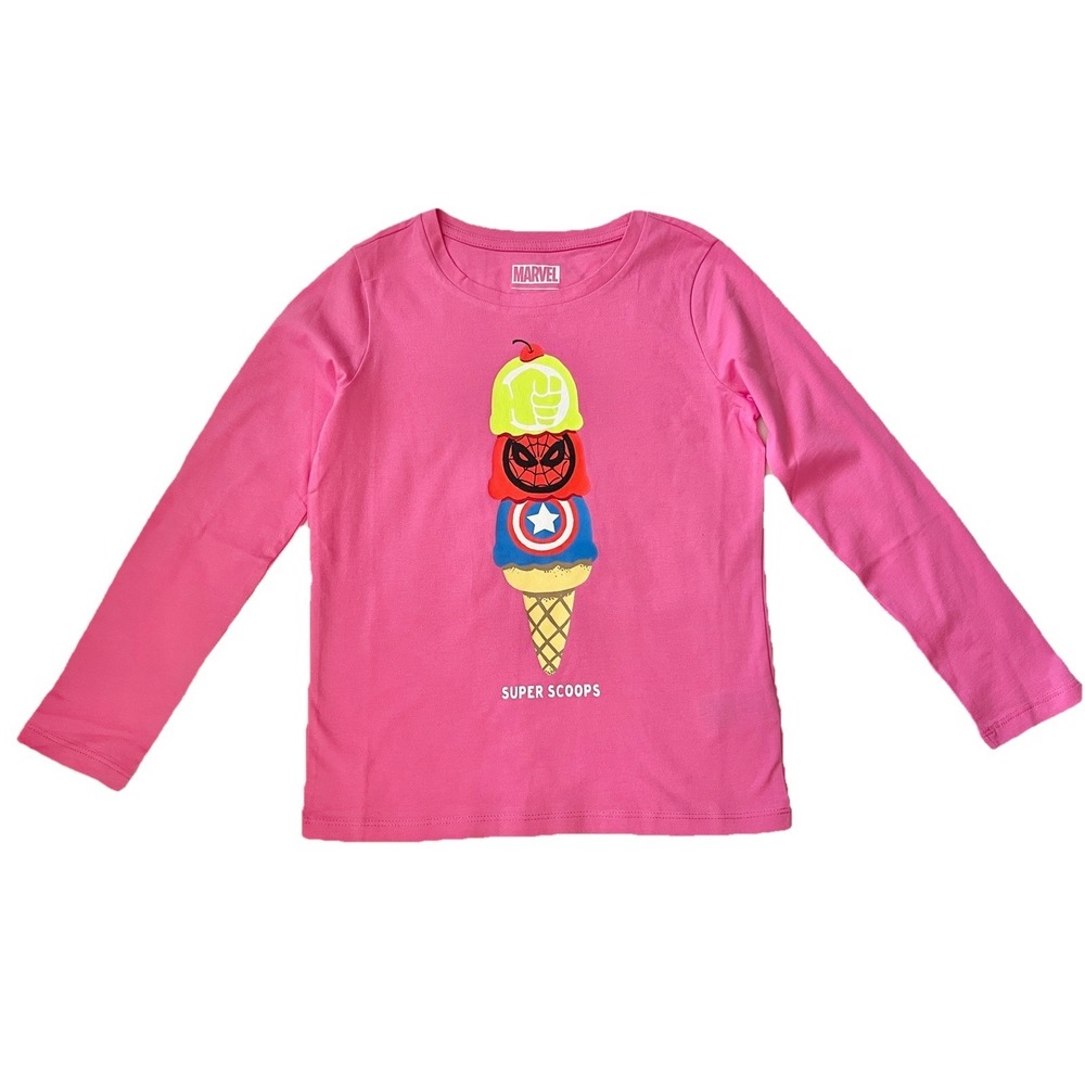 Marvel Spotted Zebra Top Small 6-7 Super Scoops Icecream Shirt Girl Clothing